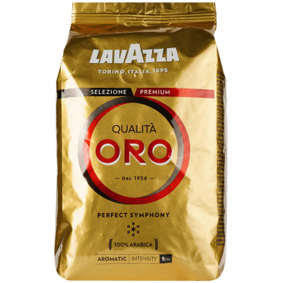 Кофе Lavazza в зернах 1000г, пакет Qualita Oro (prpl.20566) Винница - изображение 1