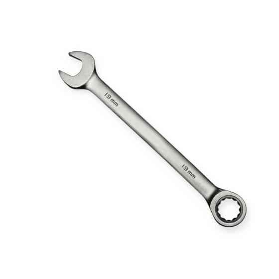 Ключ ріжково-накидний 19мм CrV тріскатковий Мукачево