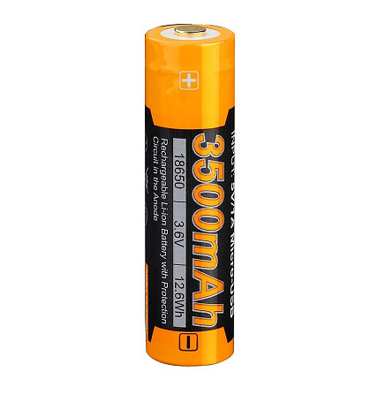 Аккумулятор 18650 Fenix 3500mAh Li-Ion с micro-usb зарядкой (Черно-желтый) Винница - изображение 1