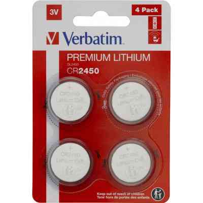 Батарейка Verbatim CR 2450 Lithium 3V * 4 (49535) Вінниця