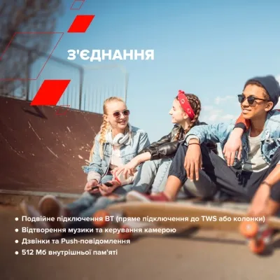 Смарт-часы Canyon Joyce KW-43 DUAL BT Music Green (CNE-KW43YB) Винница