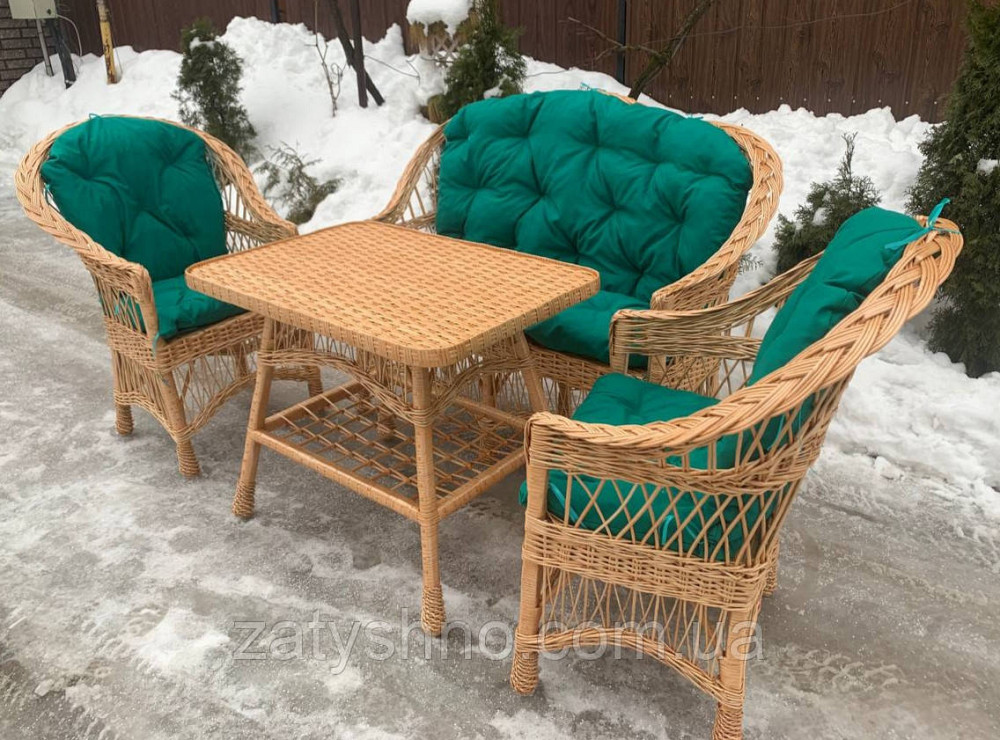 Набор мебели из лозы с накидками Киев - изображение 6