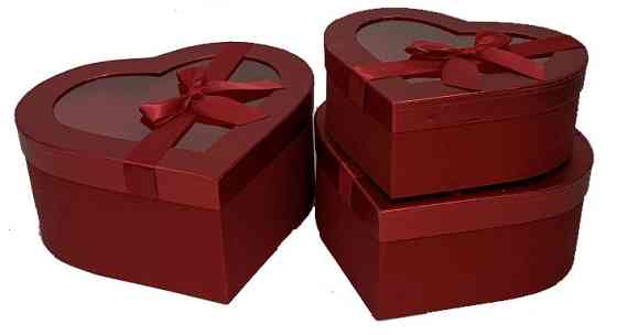 Подарункові коробки UFO W2901 Набір 3 шт RED HEART серд. (6990785) Київ