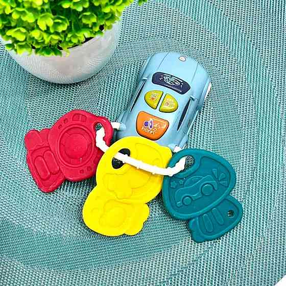 Набір ігровий Limo Toy піаніно машинка брелок музика звук українські вірші світло Жовтий (FT 0027) Чернігів