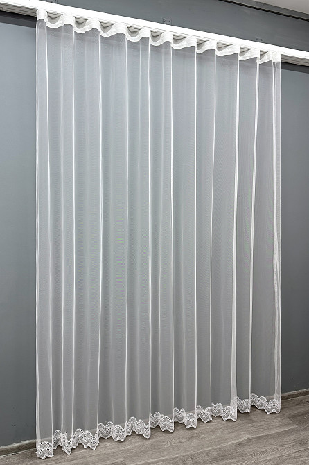 Тюль VR-Textil 1799т Грек-сітка з вишивкою та люрексом колір Білий 300х270 см (40-655) Київ - фото 3