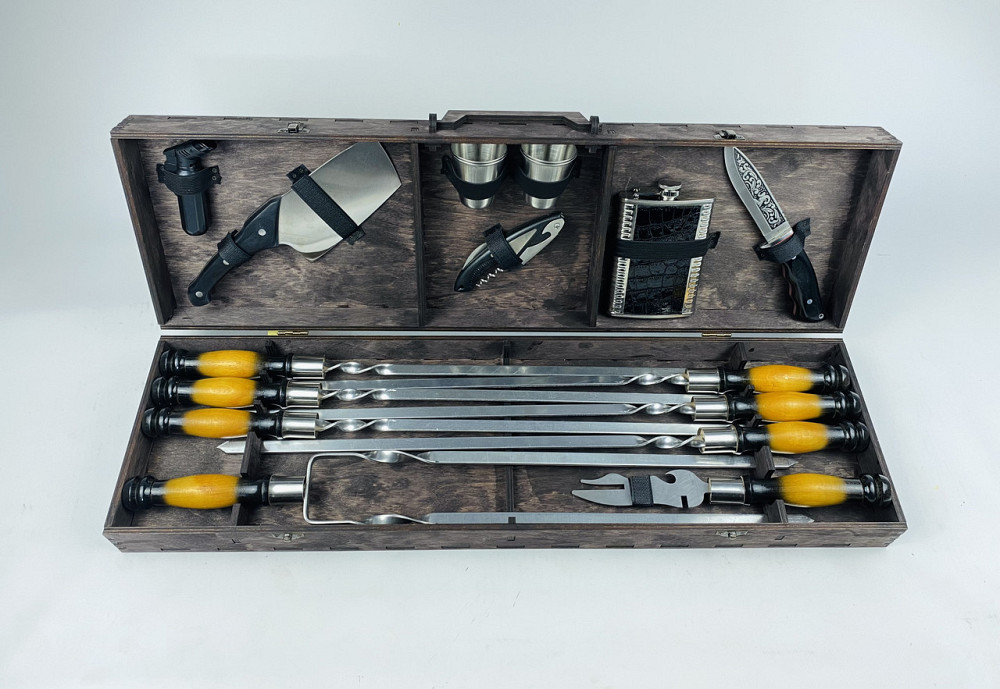 Подарунковий набір шампурів в дерев'яному кейсі (Вуд на 17 предметів) HAPPY DAYS Тернопіль - фото 4