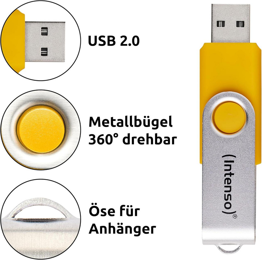 Флешка Intenso Office Line 5×64 ГБ розовий USB 3.2 Gen1 до 70 МБ/с металлическая подвеска этикетки Киев - изображение 4