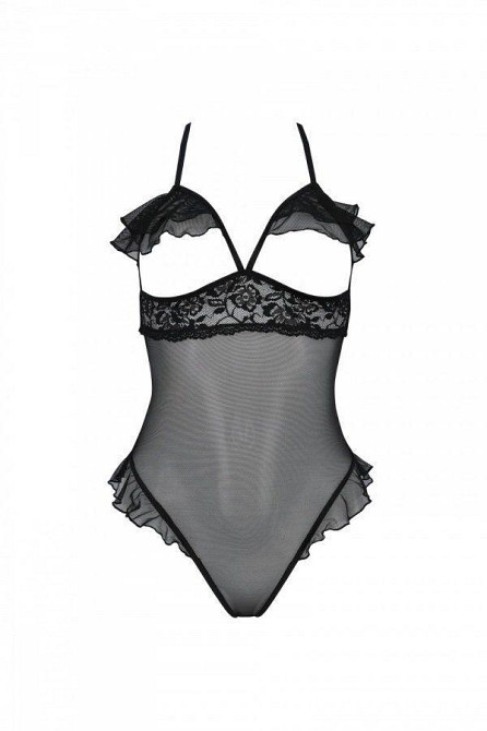 Эротическое боди Passion DOLLY BODY, L/XL, black, с открытыми чашками Sex Aura Киев - изображение 3