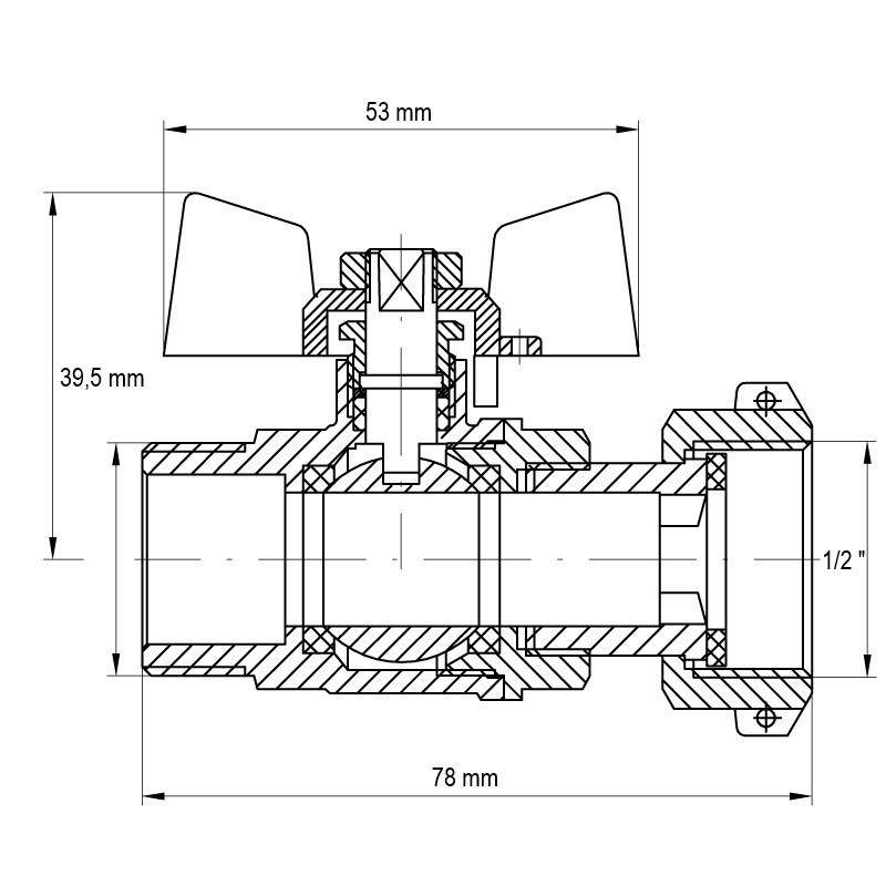 Кран з накидною гайкою 1/2" ГШМ Koer KR.220 (KR0164)   ( 25459 ) Харків - фото 2