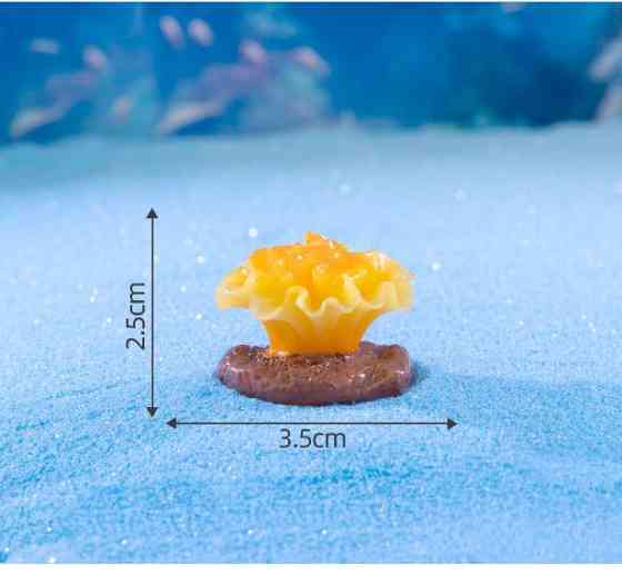 Фігурка із серії Підводний світ для мініатюри, флораріуму, хендмейду, міні-саду, мікроландшафту Жовтий Одеса