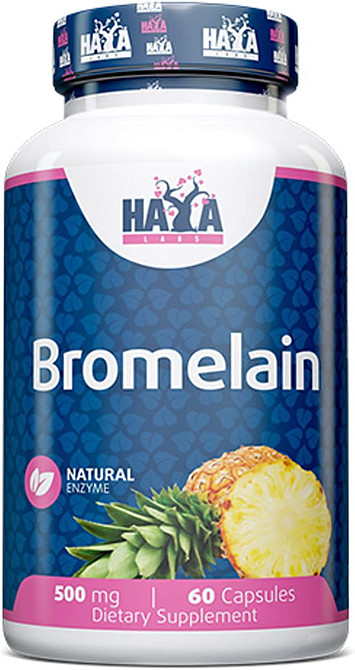 Бромелайн Haya Labs Bromelain 500mg 60 Caps Луцк - изображение 1