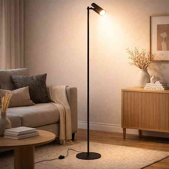 Торшер MSK Electric Focus с поворотным механизмом под лампу GU10 черный NL 15055 BK Одесса