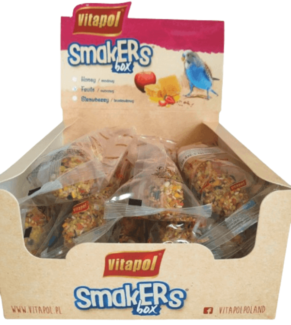 Колба Vitapol Smakers Box ласощі з фруктами для папуг, упаковка 12 шт Київ - фото 1