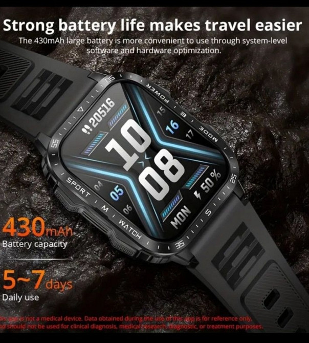 Акція!Смарт годинник|Тактические часы|  LIGE KT79 Black. Київ - фото 7