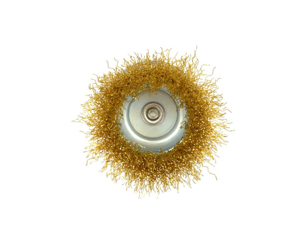 Дриля Щітка дротяна "GEKO" торцева з латунних дротиків  75мм Киев - изображение 4