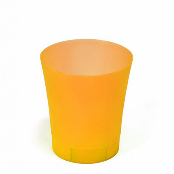 Вазон Орхідея 12,5*14см помаранч прозорий Ламела Житомир - изображение 1