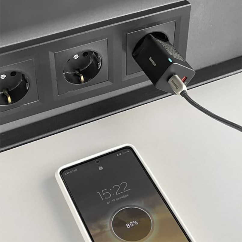 Сетевое зарядное устройство для Baseus Super Si Pro Quick Charger Type-C+USB 30W черный Львов - изображение 11