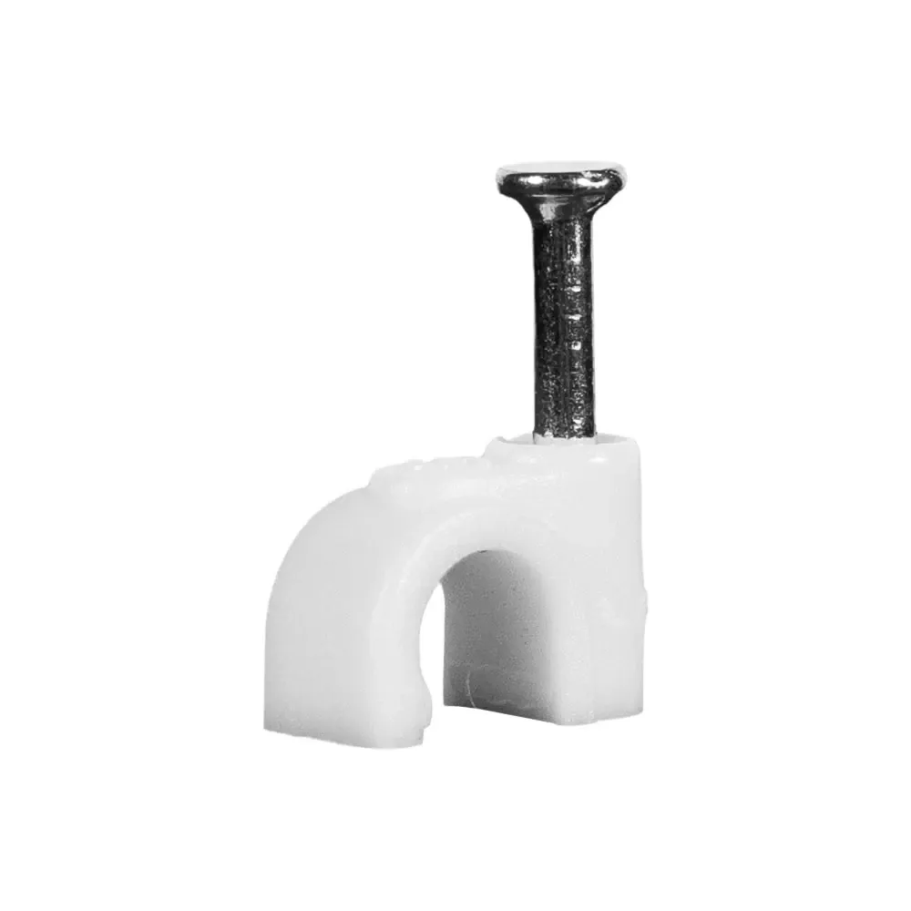 Скоба з цвяхом E-NET 5 мм біла, 100 штук (94-00320) Київ - фото 2