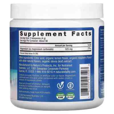 Мінерали Natural Vitality Антистресовий напій, смак малина лимон, CALM, Powder Raspberr (PTG-04350) Вінниця