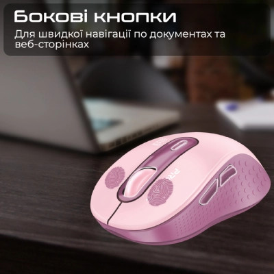 Мышка Promate Ken Wireless/Bluetooth Pink (ken.pink) Винница - изображение 6