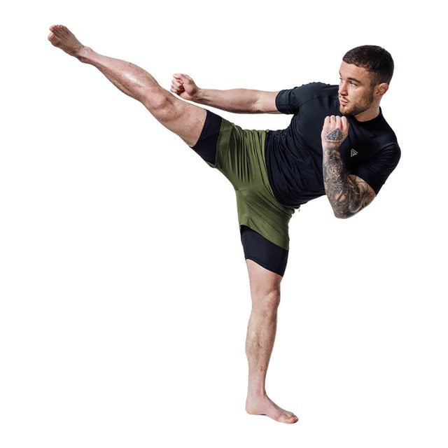 Компресійні шорти для RDX MMA T16 2-в-1 GREN/BLACK-XL Кам'янське - фото 6