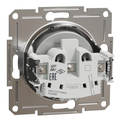 Розетка Schneider Electric ASFORA без заземлення алюм. (EPH3000161) Вінниця - фото 7