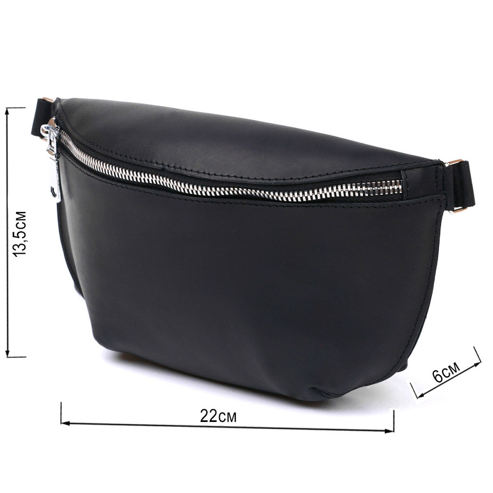 Стильная винтажная женская бананка Shvigel 16394 Черный Киев - изображение 9