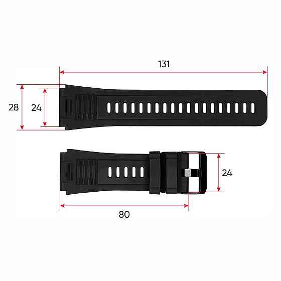 Ремінець для смарт-годинника Modfit Expedition Co,ass Black SBR Київ