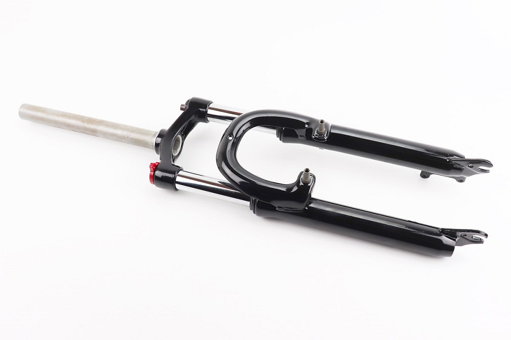 Вилка 24" амортизаційна, без різьби 1-1/8" (28,6мм), шток 260мм, з ходом 70мм, V/Disk-brake, Lockout, чорна LJ-536M Київ - фото 1