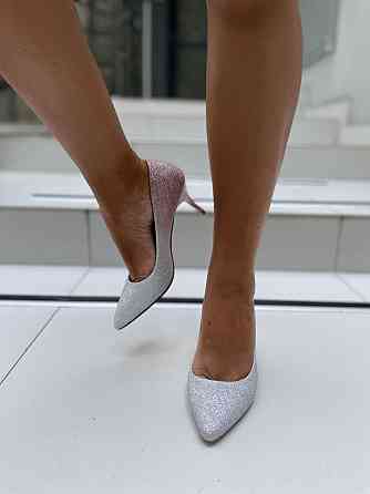 Туфлі жіночі YES MILE срібні еко-шкіра висота каблука 7 см (36-40) (4958) Коломия