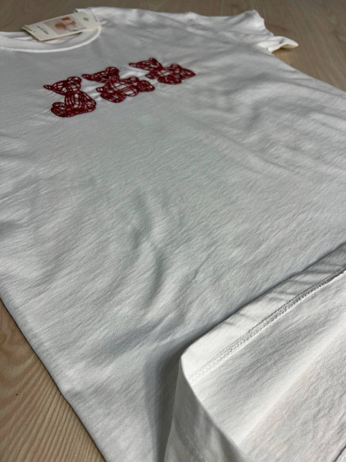 Футболка жіноча Pepper&mint BX24-68 з вишивкою ведмедики біла, білий, S Київ - фото 19