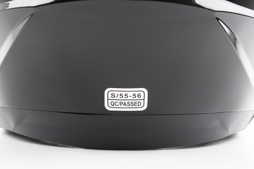 Шолом відкритий+відкидні окуляри BLD-708 S (55-56см), ЧОРНИЙ глянець Київ - фото 8