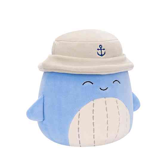 М'яка іграшка Squishmallows – Синій кит Самір у панамі (19 cm) Днепр