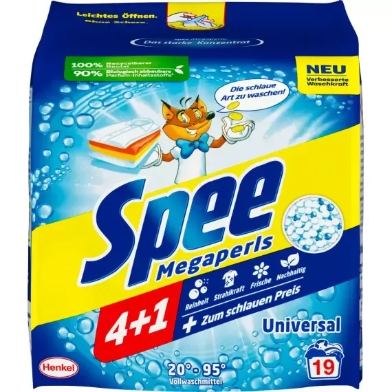 Порошок для стирки Универсальный Мегаперли Spee, 19 Wl (Германия) Spee Vollwaschmittel Megaperls mit Львов - изображение 1