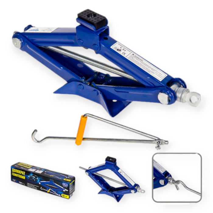 Домкрат ромбовий 1,5 т, 95-380 мм, гумова опора Мукачево - фото 1