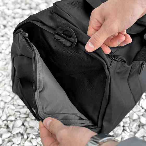 Чоловіча чорна дорожня сумка Pobedov Road Київ