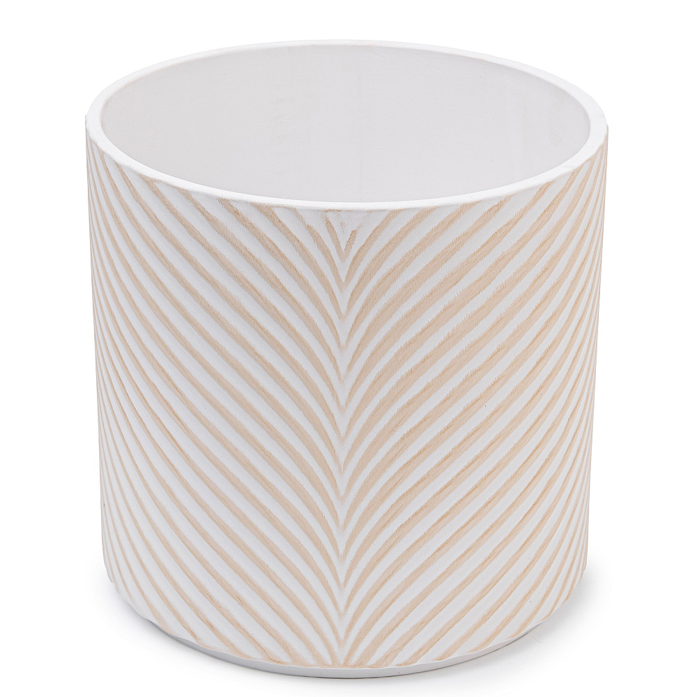 elemi Кашпо для квітів керамічне elemi "Листок" (білий + бежевий) 16" круглий 2,3 л Коломыя - изображение 3