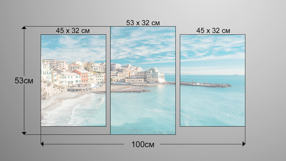 Модульна картина Місто Море Art-29_3 Київ - фото 3