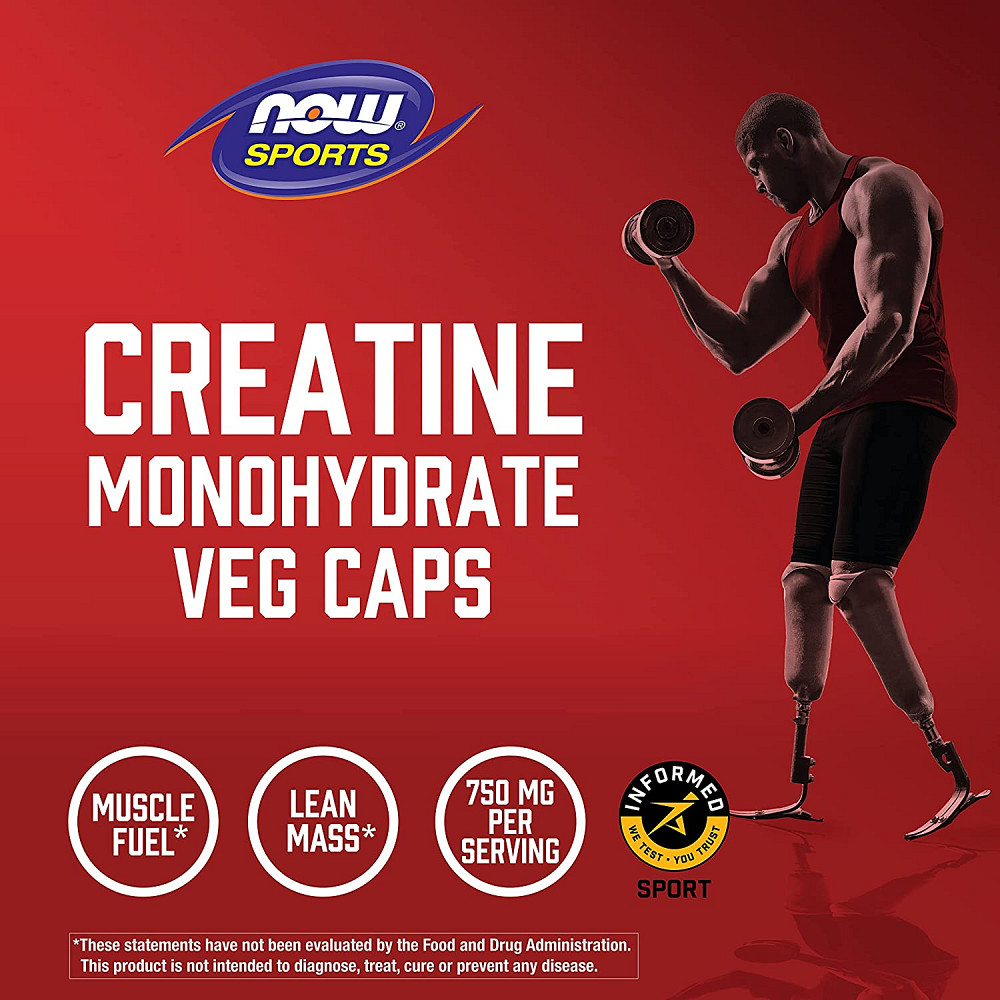 Креатин NOW Foods Creatine Monohydrate 750 mg 120 caps Луцьк - фото 4