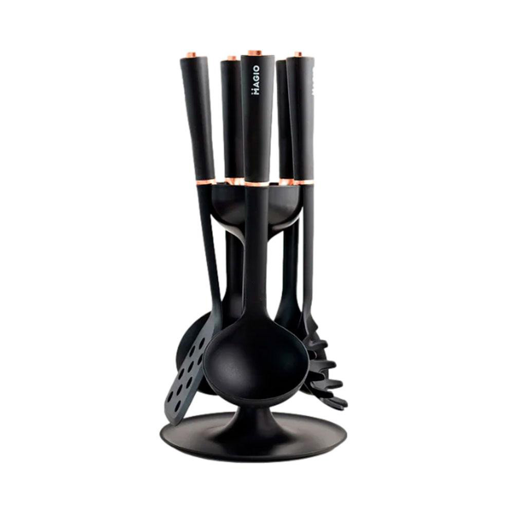 Подставка под кухонные аксессуары силикон MAGIO, Набор кухонный на стойке, Набор для готовки из нейлона VT-16 Львов - изображение 2