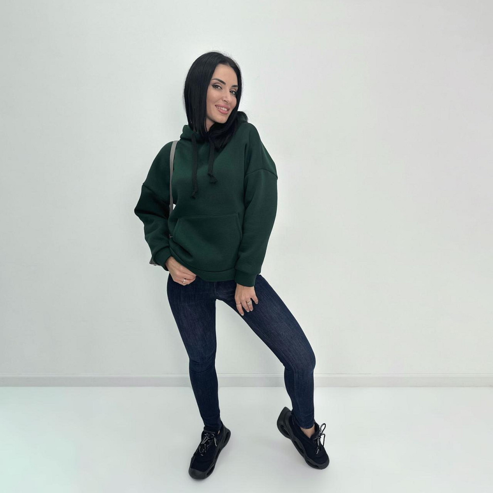 Жіночий теплий худі з капюшоном "Basic" Турція оптом | Батал Київ - фото 4