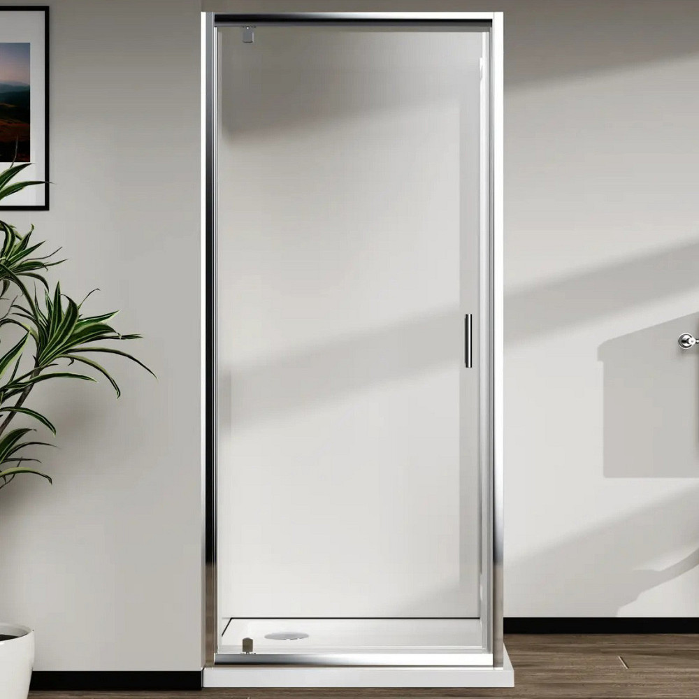 Скляна душова кабіна AVKO Glass RDJ06 90x90x190 Chrome перегородка для душу Київ - фото 2