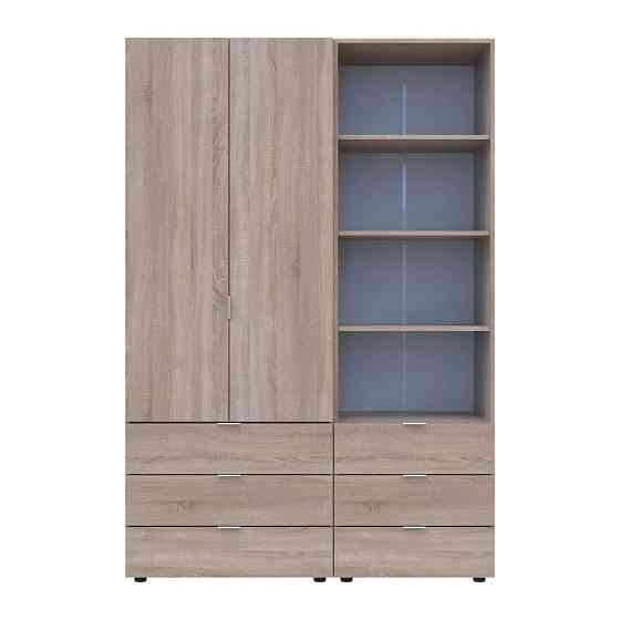 Шафа для одягу Doros Гелар Дуб сонома 2ДСП з пеналом 137.5х49.5х203.4 (DRS-011913) Львів