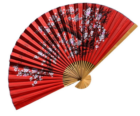 Настінний віяло великий червоний Сакура Київ - фото 1