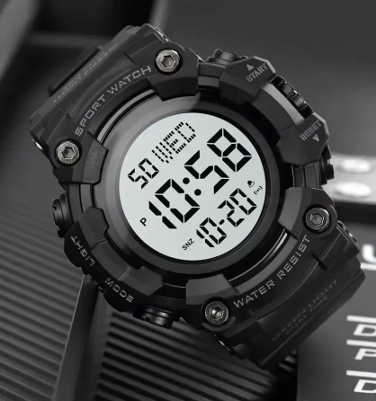 Тактичний чоловічий годинник Skmei 1968 Чорний з білим циферблатом Вінниця