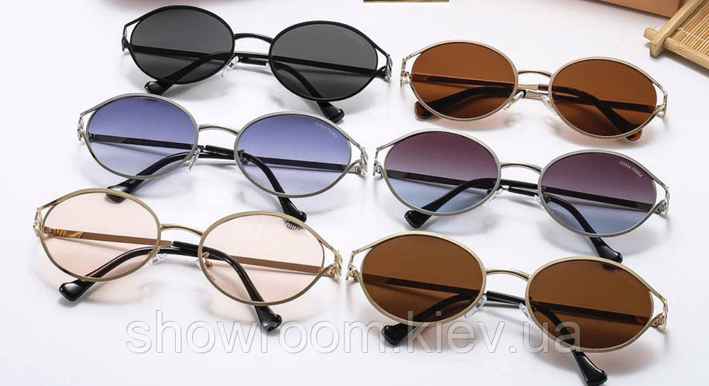 Жіночі стильні сонцезахисні окуляри (2123) silver Київ - фото 2