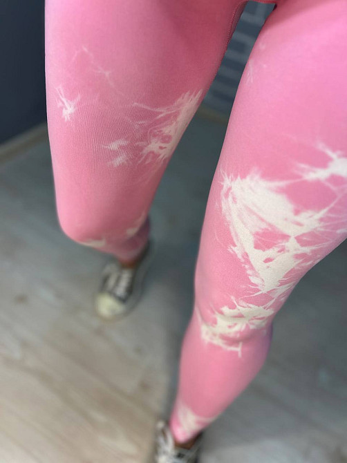 Лосини жіночі LADY HUREM 18160 мармурові пуш-ап широкий пояс утягуючі рожеві, рожевий, S-M Київ - фото 12