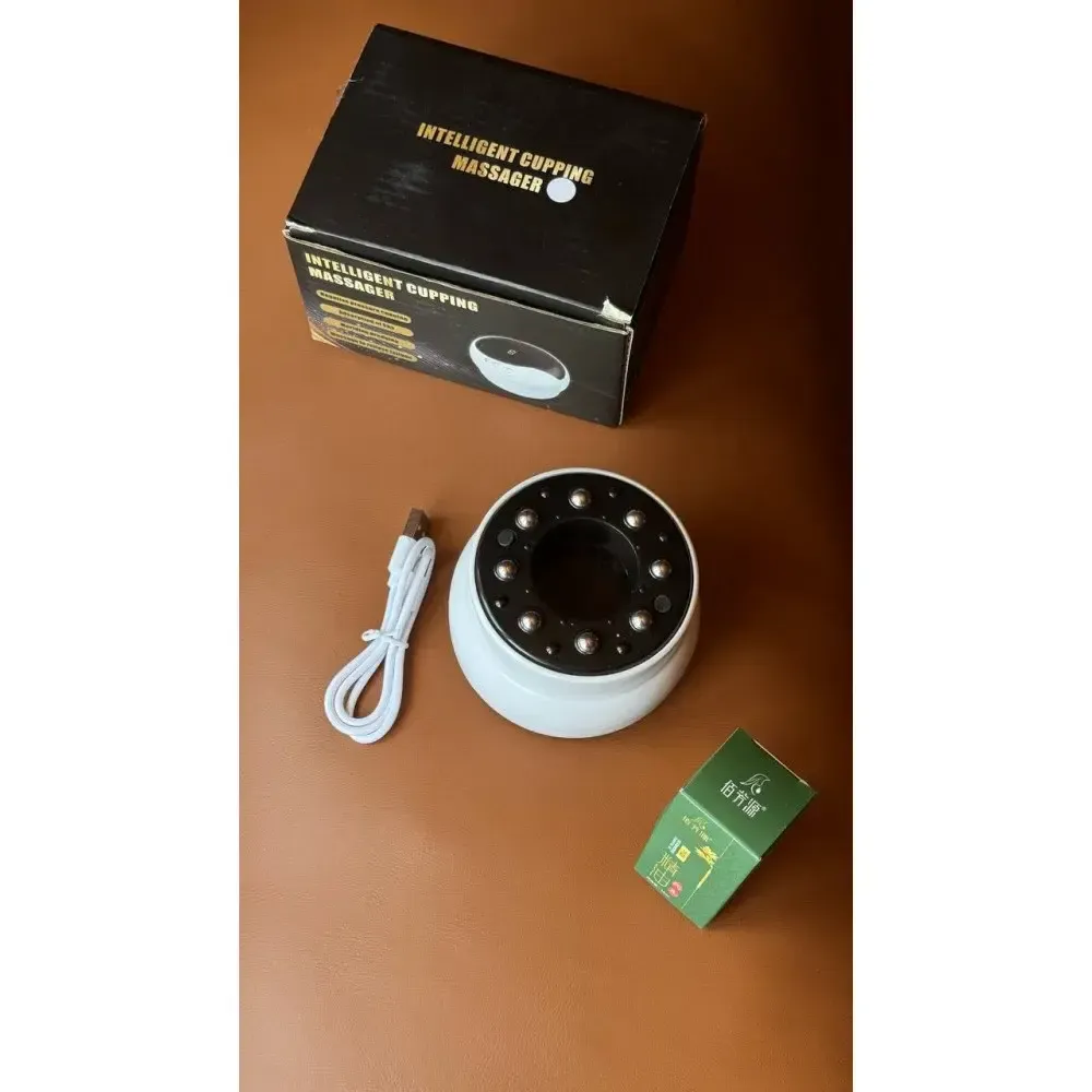 Антицеллюлитный вакуумный массажер Intelligent Cupping Massage, аккумуляторный ручной массажер для всего тела Белый LY-873-White Коломия - фото 8