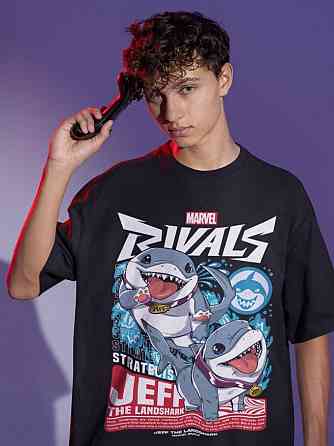 Футболка з аніме принтом Суперхеро Ретро С Гамер оверсайз (S/M/L) Чорний AnimeJ0939 Дніпро