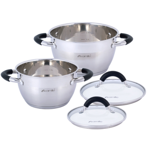 Набір каструль 4 предмети (каструлі 2,1/2,9л) нержавіюча сталь 5753 KAMILLE Житомир - изображение 7